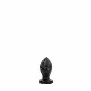 All Black - Buttplug - Met Groeven - 12 x 5 cm - Zwart