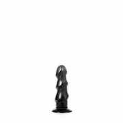 All Black - Geribbelde Anaal Dildo - 17 x 5 cm - Zwart