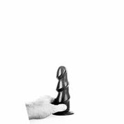 All Black - Geribbelde Anaal Dildo - 17 x 5 cm - Zwart