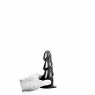 All Black - Geribbelde Anaal Dildo - 17 x 5 cm - Zwart