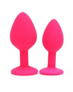 Rimba - Berlin - Bling Buttplug - Set Met 2 Buttplugs Met Kristal - Roze