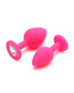 Rimba - Berlin - Bling Buttplug - Set Met 2 Buttplugs Met Kristal - Roze