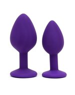 Rimba - Berlin - Bling Buttplug - Set Met 2 Buttplugs Met Kristal - Paars