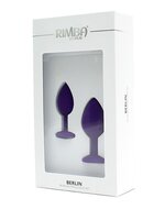 Rimba - Berlin - Bling Buttplug - Set Met 2 Buttplugs Met Kristal - Paars