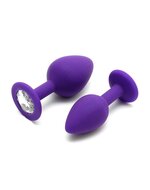 Rimba - Berlin - Bling Buttplug - Set Met 2 Buttplugs Met Kristal - Paars