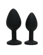 Rimba - Berlin - Bling Buttplug - Set Met 2 Buttplugs Met Kristal - Zwart