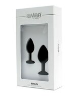 Rimba - Berlin - Bling Buttplug - Set Met 2 Buttplugs Met Kristal - Zwart