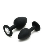 Rimba - Berlin - Bling Buttplug - Set Met 2 Buttplugs Met Kristal - Zwart