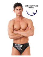 Rimba - Latex heren slip met buttplug
