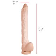 515 line - Dildo - 37 x 4.4 cm - Met Zuignap - Lichte Huidskleur
