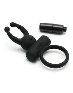 Rimba - Rome - Vibrerende Cockring Met clitoris stimulatie - Zwart