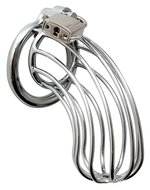 Rimba - Kuisheidskooi - Verchroomde Metalen Peniskooi Met Hangslot - Gaasvormig - One Size
