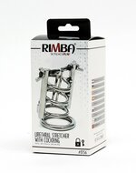 Rimba - Urinebuis Stretcher Met Cockring En Hangslot - RVS