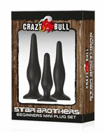 Crazy Bull - Buttplug Anale Training Set - Star Brothers - Zwart