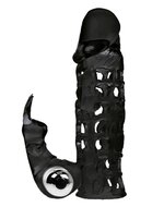 Crazy Bull - Ultimate Vibrerende Penis Sleeve Met Clitoris Stimulator - Zwart