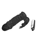 Crazy Bull - Ultimate Vibrerende Penis Sleeve Met Clitoris Stimulator - Zwart