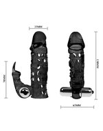 Crazy Bull - Ultimate Vibrerende Penis Sleeve Met Clitoris Stimulator - Zwart