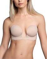 Bye Bra - U-Style Plak BH Voor strapless en Open Rug Outfits - Lichte Huidskleur