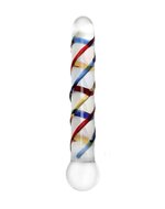 Rimba - Sensual Glass - Glazen Dildo Rachella - Transparant/Rood/Blauw/Geel