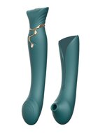 ZALO - Queen PulseWave vibrator - smaragd groen