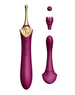 ZALO - Clitoris Pinpoint Vibrator Bess met extra opzetstukken - robijn rood