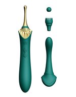 ZALO - Clitoris Pinpoint Vibrator Bess met extra opzetstukken - smaragd groen