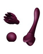 ZALO - Clitoris Pinpoint Vibrator Bess met extra opzetstukken - robijn rood