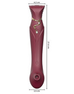 ZALO - Queen PulseWave vibrator - wijnrood