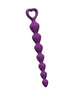 Love to Love - Bing Bang - Anaal Ketting Met Hartvormig Handvat - Paars - Maat S