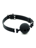 Rimba - Ball Gag - Siliconen Mondknevel Met Metalen Gesp - BDSM Mouthgag Met Verstelbare Band En Ademgaten
