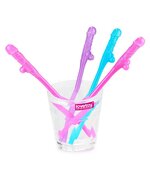 Lovetoy - Herbruikbare Piemel Drinkrietjes - Multicolour