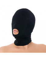 Rimba - Hood - Hoofdmasker Uit Elastische Stof Met Open Mond - Zwart