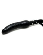 Rimba - Leren Zweep Met Siliconen Dildo