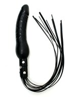 Rimba - Leren Zweep Met Siliconen Dildo