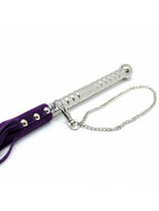 Rimba - Flogger - Suede Stroken - Zweep Met Metalen Handvat - Paars
