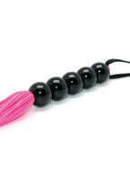 Rimba - Zweepje Met Siliconen Strengetjes - Roze