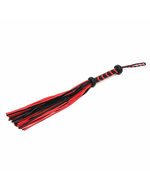 Rimba - Gevlochten Zweep - Flogger - Rood/Zwart