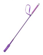 Rimba - Paardrijzweep Met Flapje 65 cm - Paars