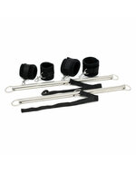 Rimba - Dubbele Spreader bar Met Zachte Boeien - Paars/Zwart