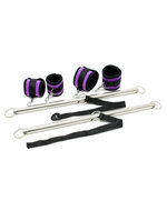 Rimba - Dubbele Spreader Bar Met Zachte Boeien - Paars/Zwart
