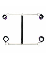 Rimba - Dubbele Spreader Bar Met Zachte Boeien - Paars/Zwart