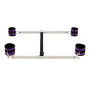 Rimba - Dubbele Spreader Bar Met Zachte Boeien - Paars/Zwart