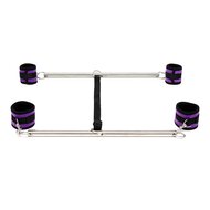 Rimba - Dubbele Spreader Bar Met Zachte Boeien - Paars/Zwart