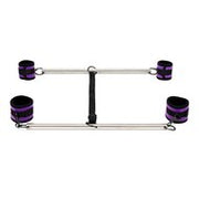 Rimba - Dubbele Spreader Bar Met Zachte Boeien - Paars/Zwart
