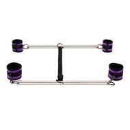 Rimba - Dubbele Spreader Bar Met Zachte Boeien - Paars/Zwart