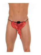 Amorable - Erotische String - Funny Heren Slip Met Olifantenkop - Rood - One Size