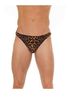 Amorable - Heren String - Erotische Heren Slip Met Luipaard Print - One Size - 100% Polyamide