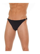 Amorable - Erotische String - Heren String Met Gespjes Aan Zijkant - Mannen Slip - Zwart