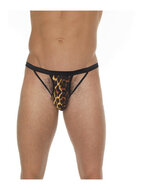 Amorable - Erotische String - Open String Voor Heren Met Luipaardprint - Mannen Slip - One Size - Polyamide