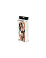 Amorable - Sexy kanten body met open zijkanten- zwart/paars